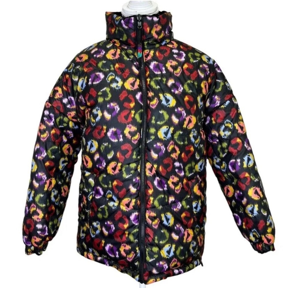 Farm Rio Reversible Embroidered Puffer Jacket Size L - Picture 4 of 15